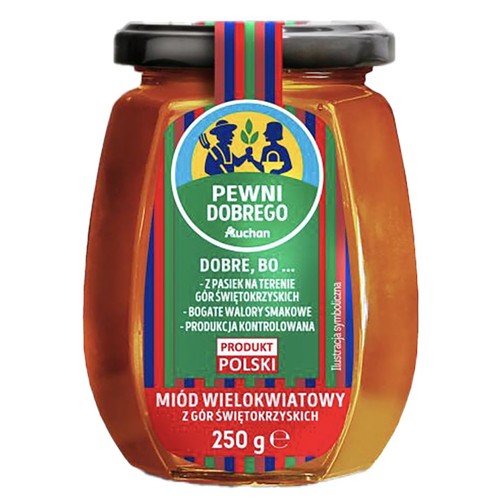 Miód wielokwiatowy z Gór Świętokrzyskich  Pewni Dobrego 250 g