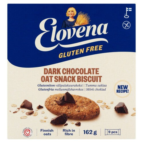 Ciasteczka owsiane bezglutenowe z czekoladą Elovena 162 g