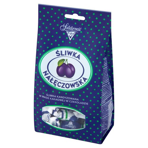 Śliwka kandyzowana w masie kakaowej w czekoladzie  Solidarność 350 g