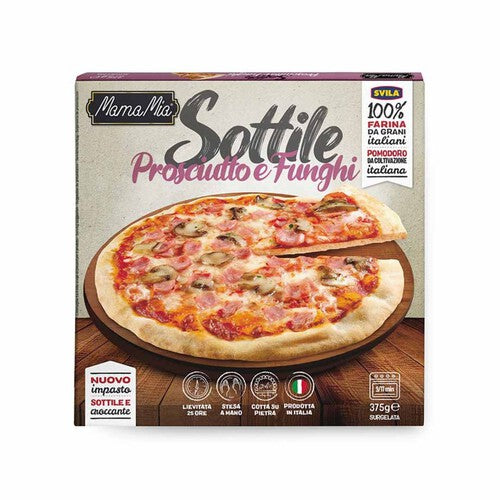 MamaMia Pizza z szynką Prosciutto i pieczarkami SVILA 375 g
