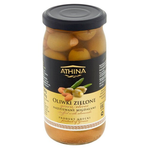 Oliwki zielone nadziewane migdałami Athina 170 g