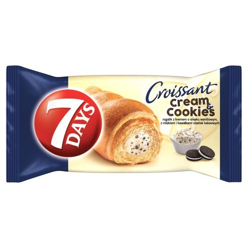 Croissant z kremem cream & cookies 7 Days 60 g