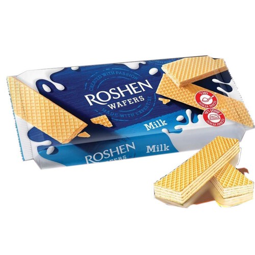 Wafle nadziewane o smaku mlecznym Roshen 216 g