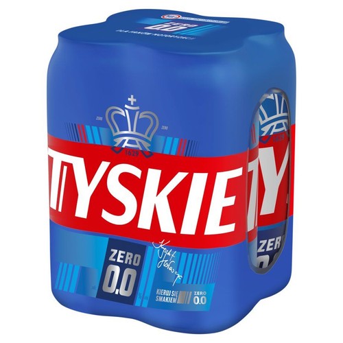 Piwo bezalkoholowe alk.0.0 % obj. Tyskie 4 x 500 ml