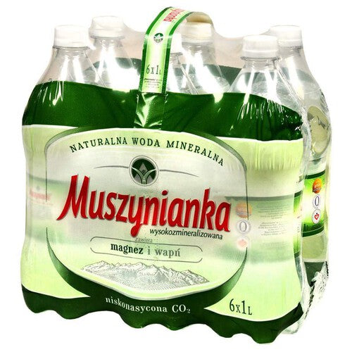 Woda wysokozmineralizowana niskonasycona CO2 Muszynianka 6 x 1 l