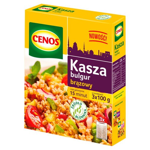Kasza bulgur brązowy Cenos 3 x 100 g