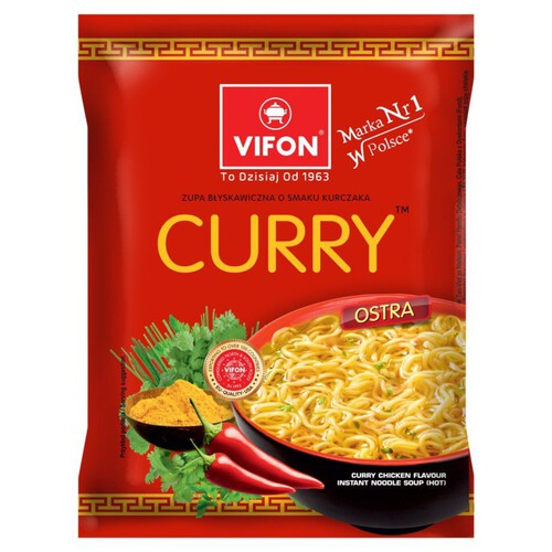 Zupa błyskawiczna o smaku kurczaka Curry Vifon 70 g