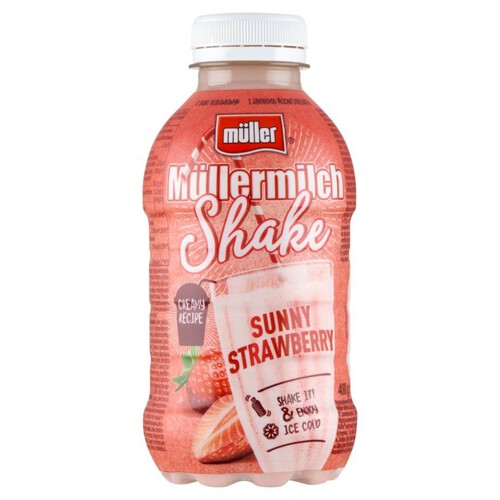 Mullermilch Shake o smaku truskawkowym Muller 400 g