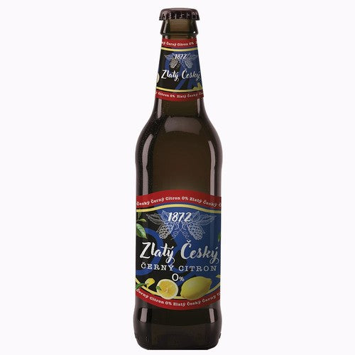 Piwo czeskie smakowe bezalkoholowe Cerny Citron o smaku cytrynowym alk. 0,0% obj. Zlaty Cesky 500 ml