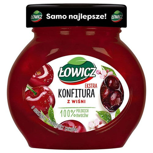 Konfitura ekstra z wiśni o obniżonej zawartości cukrów Łowicz 240 g