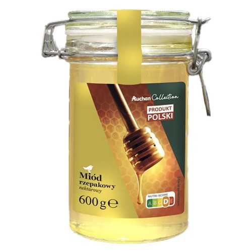 Miód rzepakowy nektarowy Auchan Collection 600 g