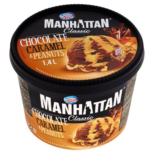 Lody czekoladowo - karmelowe z orzechami ziemnymi Manhattan 1,4 l