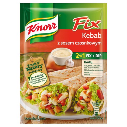 Fix Kebab z sosem czosnkowym Knorr 40 g