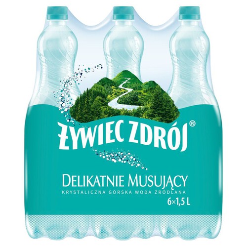 Woda źródlana lekko gazowana Żywiec Zdrój 6 x 1,5 l