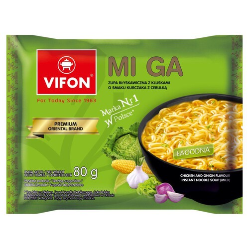 Zupa błyskawiczna o smaku kurczaka z cebulką  Vifon 80 g