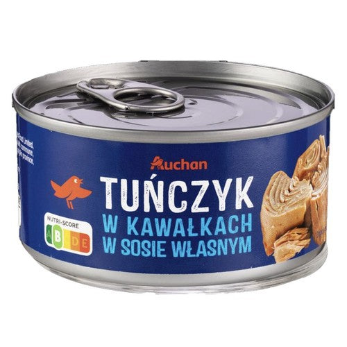Tuńczyk kawałki w sosie własnym Auchan 170 g