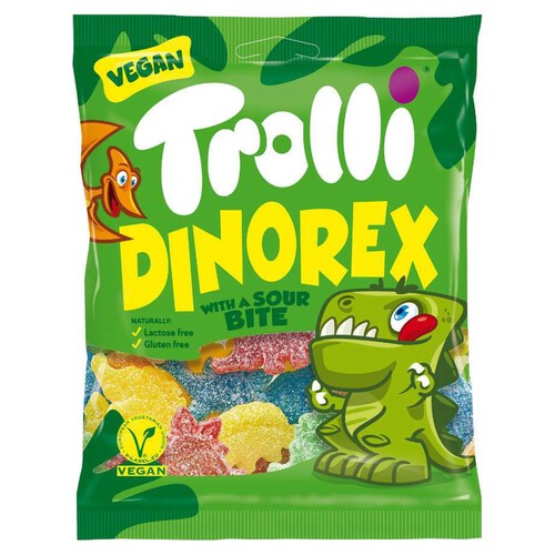 Vegan Dinorex Żelki owocowe Troli 100 g