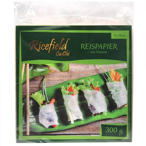 Papier ryżowy kwadratowy 16cm x 16cm Ricefield Cu Chi 300 g